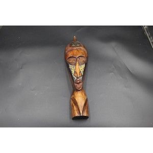 Wood Mask From Ghana 16" Wall Hanging and free standing